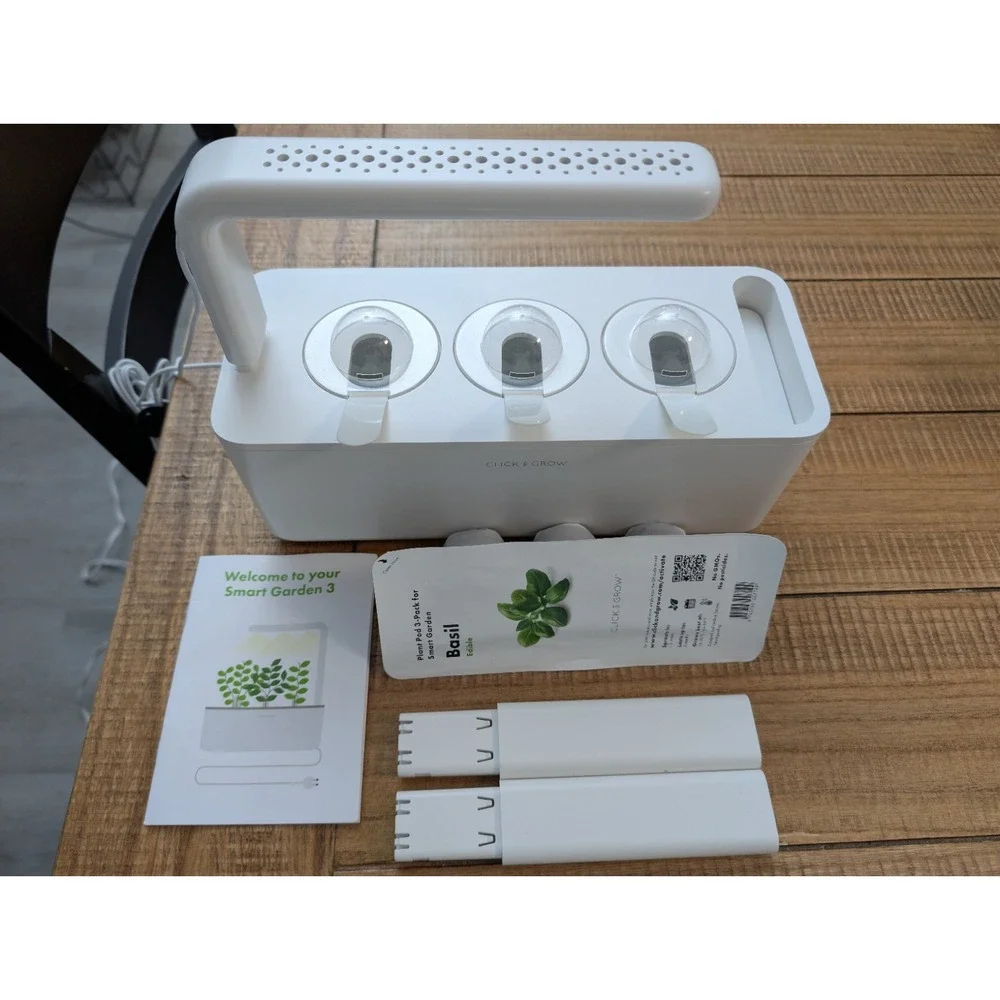Click & Grow 3 Indoor Herb Garden Kit with Grow Light | Smart Garden for Home